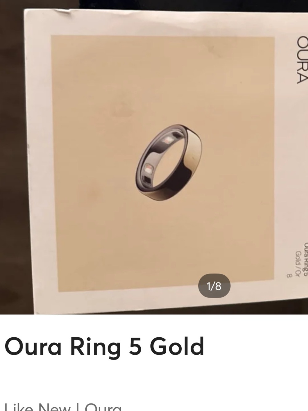 Oura Ring 5 Gold / Black Interior Smart Ring